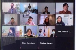 สถานเอกอัครราชทูต ณ กรุงเวียนนา จัดการประชุมทีมประเทศไทย ครั้งที่ 1/2564 ในรูปแบบการประชุมทางไกลผ่านจอภาพ